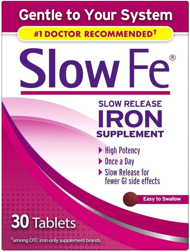 Slow Fe Slow Rilis Iron Supplement - 30 Tablet, Paket 4