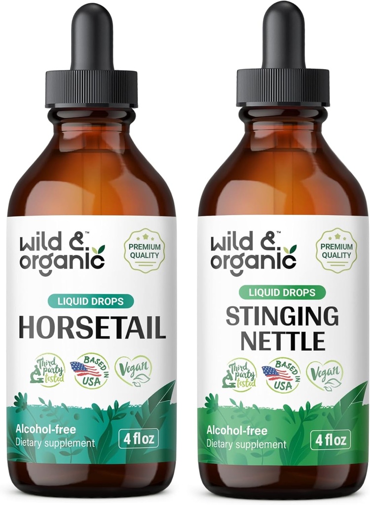 Wild & Organic Horse Ticture 4 fl oz & Stinging Nettle Root Tickture 4 fl oz