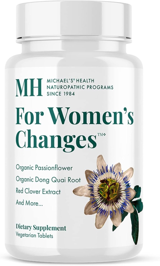Program Kesehatan MICHAEL Naturopatik untuk Perubahan Perempuan - 90 tablet Vegetarian - untuk Peran Menopasal dan Menopasal Perempuan - 22 pelayan