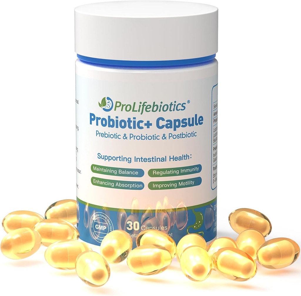 3-in- 1 Propolation for Gut and Digetical Health, Imune Supplication, Supports Supports Occasional Constipation, Diare, Gas, Bloting, Delayed- Dirilis ke Thrive, 30 Vegan Capsules