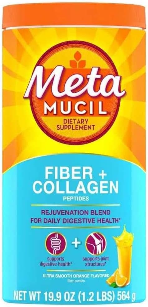 Meducil Fiber + Collagen Peptides Powder - Orange - 19.9oz