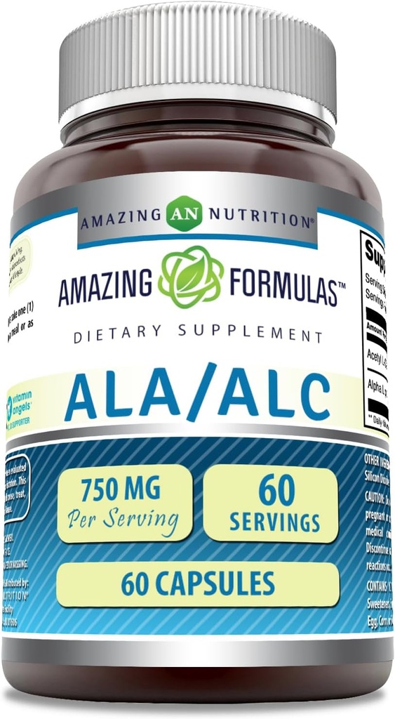 Amazing Nutrition Ala / ALC 750 Mg 60 Count