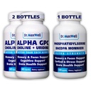Alpha GPC & Uridine 2X 60 Capsules + Phoshatidlyserine & Bacopa 1x 120 Capsules, 2 Pasokan Bulan
