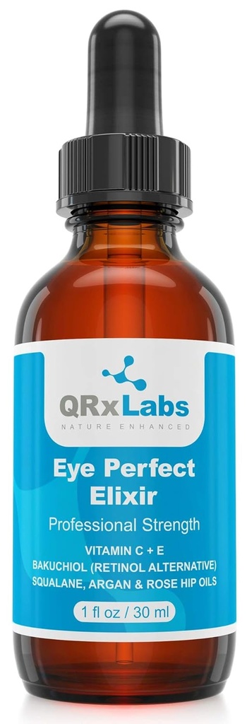 Mata Perfect Elixir - With Bakuchiol Alternative (Retinol Alternative), Pure Argan and Rosehip Oils, Squalane, Vitamin C & E - Best Antiaging Treatment Serum for Bags, Putter, Wrinkles, Crow Feet