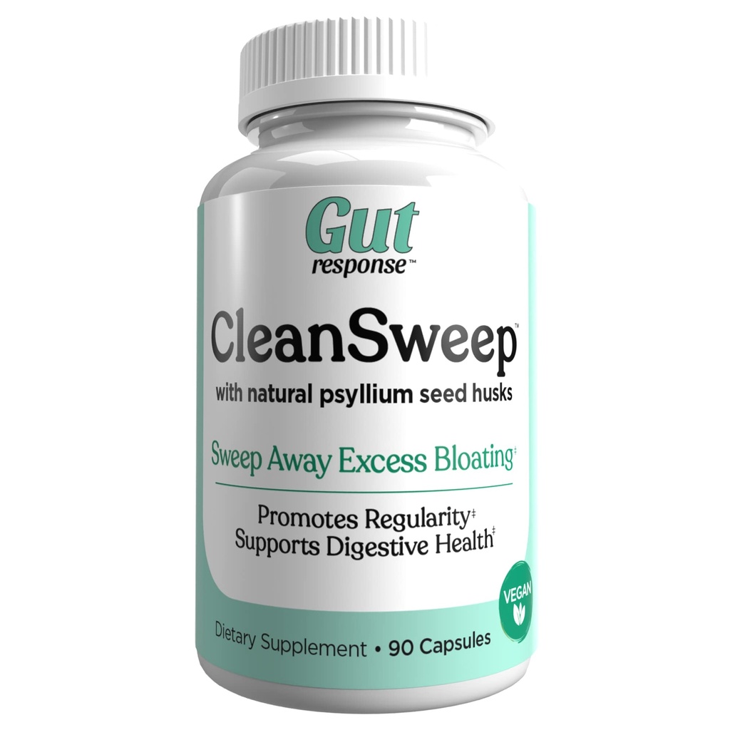 CleanSweep Capsules, Supports Healthy Boul Movements, Digetical Health Support, Promotes Regularity, Natural Psyllium Seed Husk, Daily Fiber Supplemen, 90 Capsules, 90 Servis