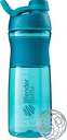 BlenderBottle SportMixer Shaker Bottle Perfect for Protein Shakes and Pre Workout, 28- Ounce, Teal