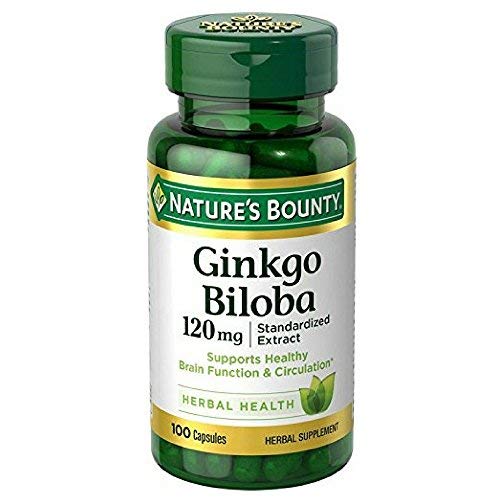 Nature 's Bounty Ginkgo Biloba 120mg, 100 Capsules (Paket 2)
