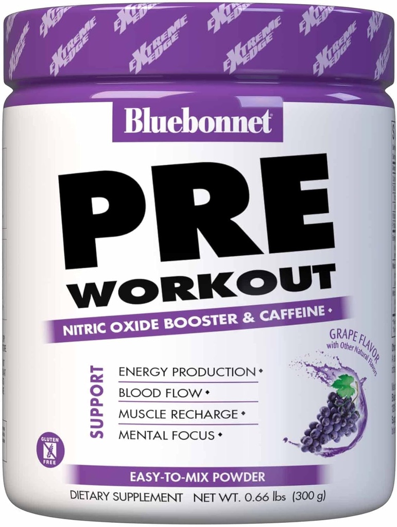 BlueBonnet Nutres Extrition Edge Press, Increases Nitric Oxide (NO) level - 30 Servings, Grape Flavor, 10.56 Oz