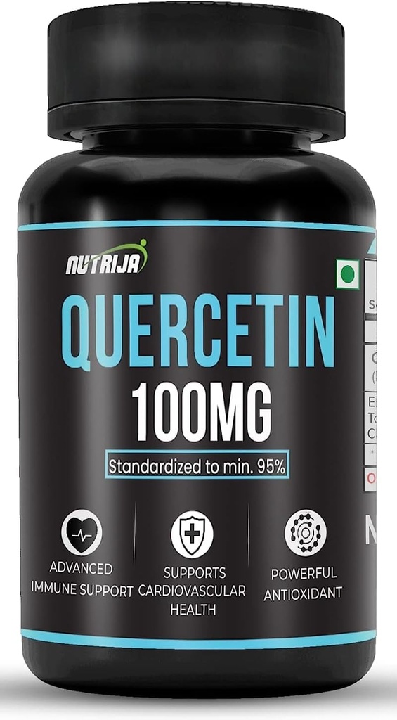 Quercetin 100mg Capsules - Standardized ke 95% 124; Sangat Purified & Bioavable Suplement Sucionods (30 Capsules)
