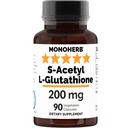 MONOHERB S-Acetyl L- glutathione 200mg - 90 Vegetarian Capsules