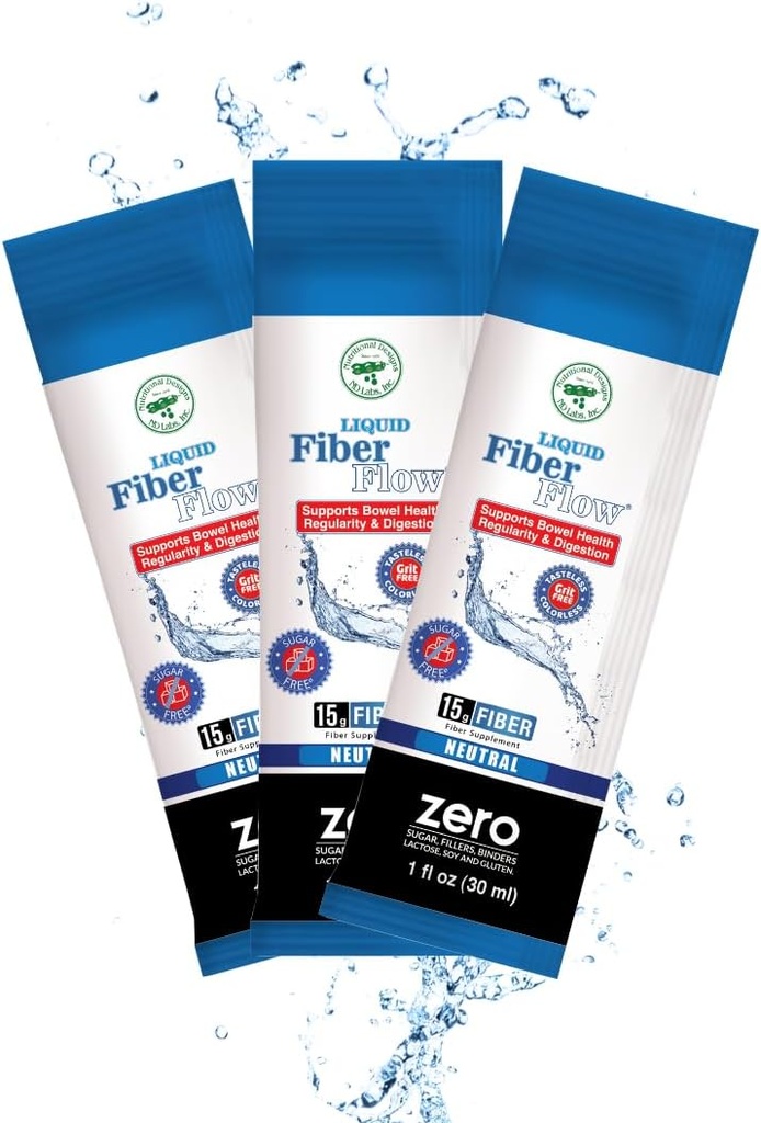 Nutrationals Devouched Fiber Flow Sugar- Free Prebiotic Inulin Fiber Suplement, All Natural Bowel Regularity Drink for Healthy Intestinal Keseimbangan, 100 Paket