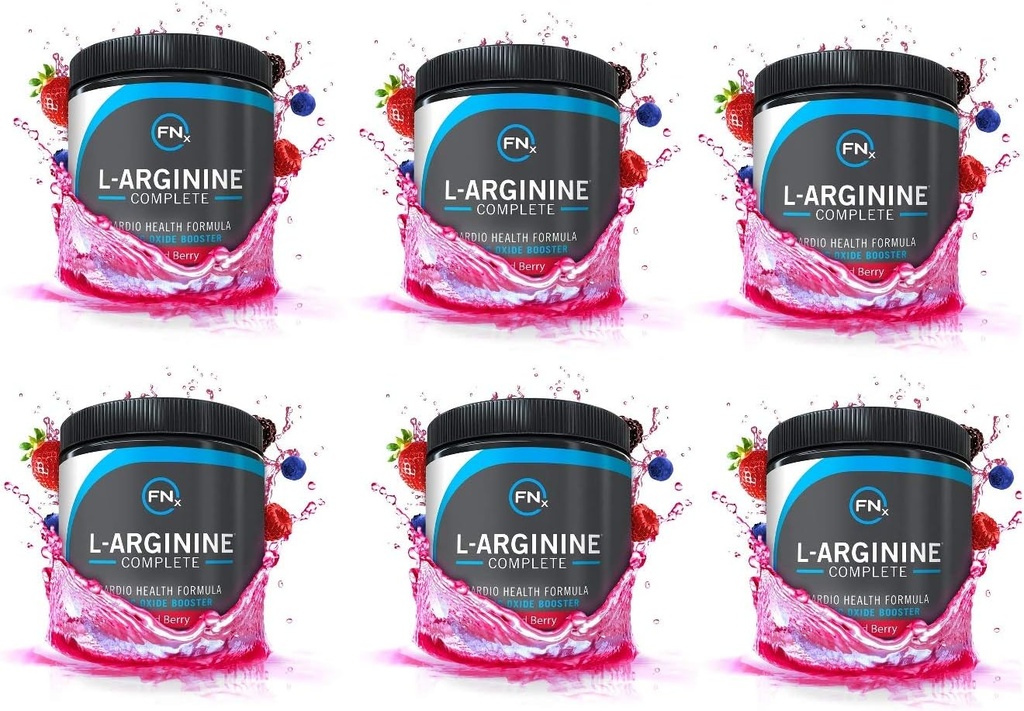 L-Arginine Lengkap - Cardio Kesehatan 124; 5000mg L Arginine 124; Nitric Oxide Booster 124; Suplemen Alam 124; Campuran Berry - 6 Pack