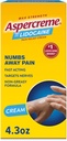 Aspercreme Lidocaine Pain Relief Cream Soothes Aggramed Nerves, Nusing Topical Analgesic dengan Maxm-Power 4% Lidocaine & Moisturizing Aloe, 4.3 Oz.
