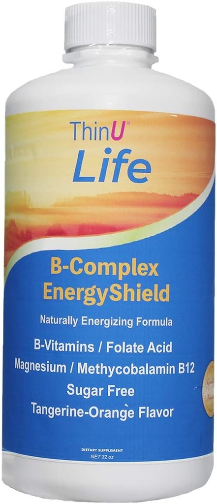 Liquid EnergyShield B-Vitamin Complex, 32 oz, All B The Vitamin You Need, Anti- Stress, Imune System Support, Energy, Floid, Niasin, Blood Support