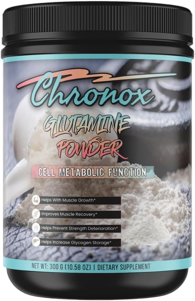 Chronox Organic Glutamine Powder - Boosts Cell Metabolisme dan Performance Fisik - Glutamine Support for Muscle Reparts and Recovery - Glutamine Powder Organic Metaic Metabolisme