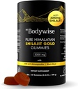 Be Bodywise Pure Himalaya Shilajit Gold I Lab Testing I No Added Sugar I Ashwagandha, Gokshura 12.4; Fulvic Acid & 85 + Trace Minemale I for Men, Women I None-GMO I 100% Natural & Organic I 60 Gummy