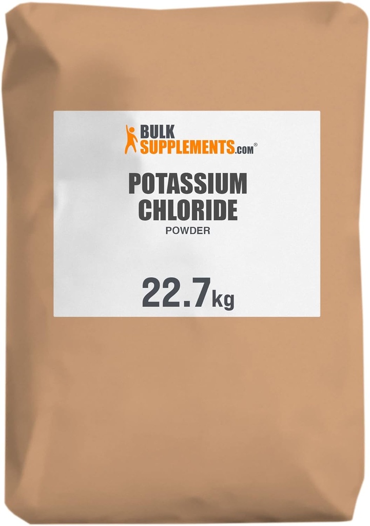 BulkSuplements.com Potasium Chloride Powder - Potasium Chloride Salt Substinct - Gluten Free, 200mg per Serving, 22.7g (50 lbs) (Pack of 1)