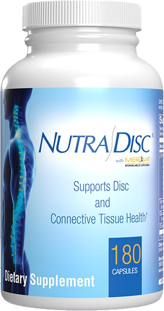 Nuttra Disc & Bersama Supplemen Dukungan - Secara klinis Formumulasi Perlindungan Kartilago dan Tendon Suplemen Terpatenkan dengan Curva Curcumin & Glucosamin dan Chondroitin untuk Dewasa - 90 Hamba