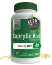 Health Thru Nutrition Caprylic Acid 600mg 100 Softgeels 124; C8 Octanoic Acid from Pure 1g MCT Oil 14; Non-GMO & Soy Free 124; Dukung Digetical Healthy dan Intestinal Health Keto Friendly