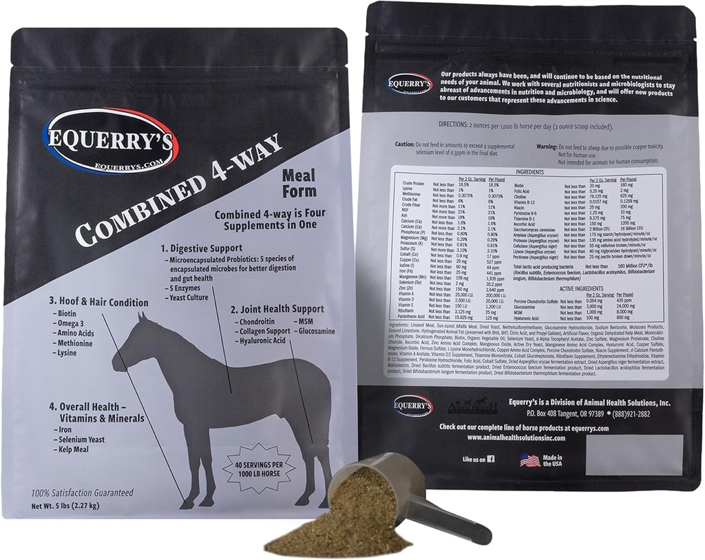 Equerry 's Combined RX 40 Feedings for 1000 lb Horse, 5lb.