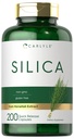 Carlyle Silica Suplemen Kapsul 124; 200 Count 124; dari Horsetail Extract 126; Non-GMO & Gluten Free