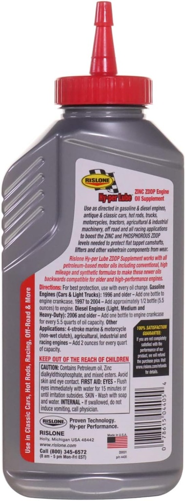 Rislone Hy-per Lube Zinc ZDDDP Tambahan - 11 oz. (Paket 2)