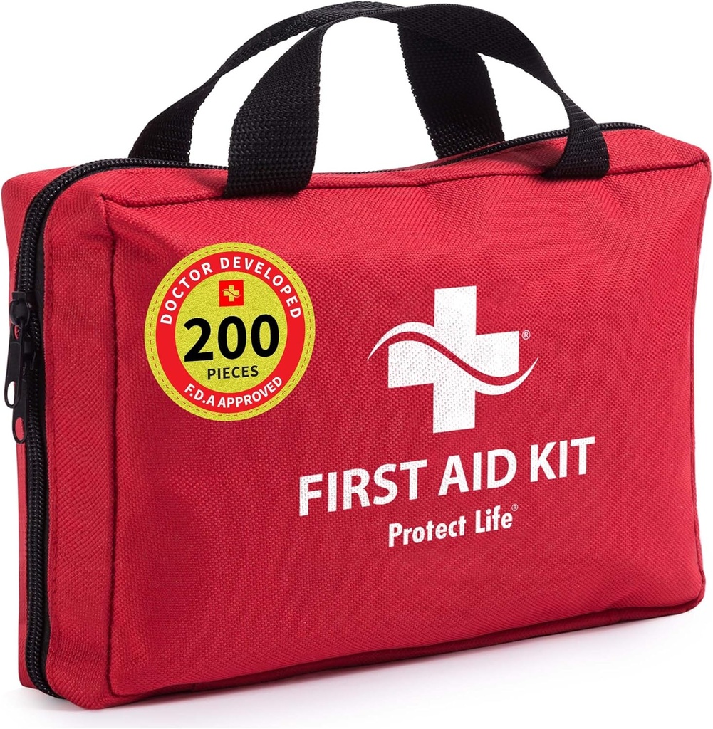Liver Life Business First Aid Kit, Emergency Aid Kit for Office Setting, Medical Kit Supplies, First Aid Kets for Businesses, School & Commercial Use - 200 Pieces