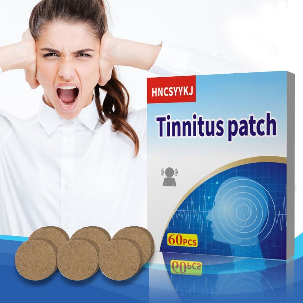 Ringing Ears Patches, 60Pcs Tinnitus Patch with Natural Herbal Formulation, Tinnitus Sticker Comfort & Gentle