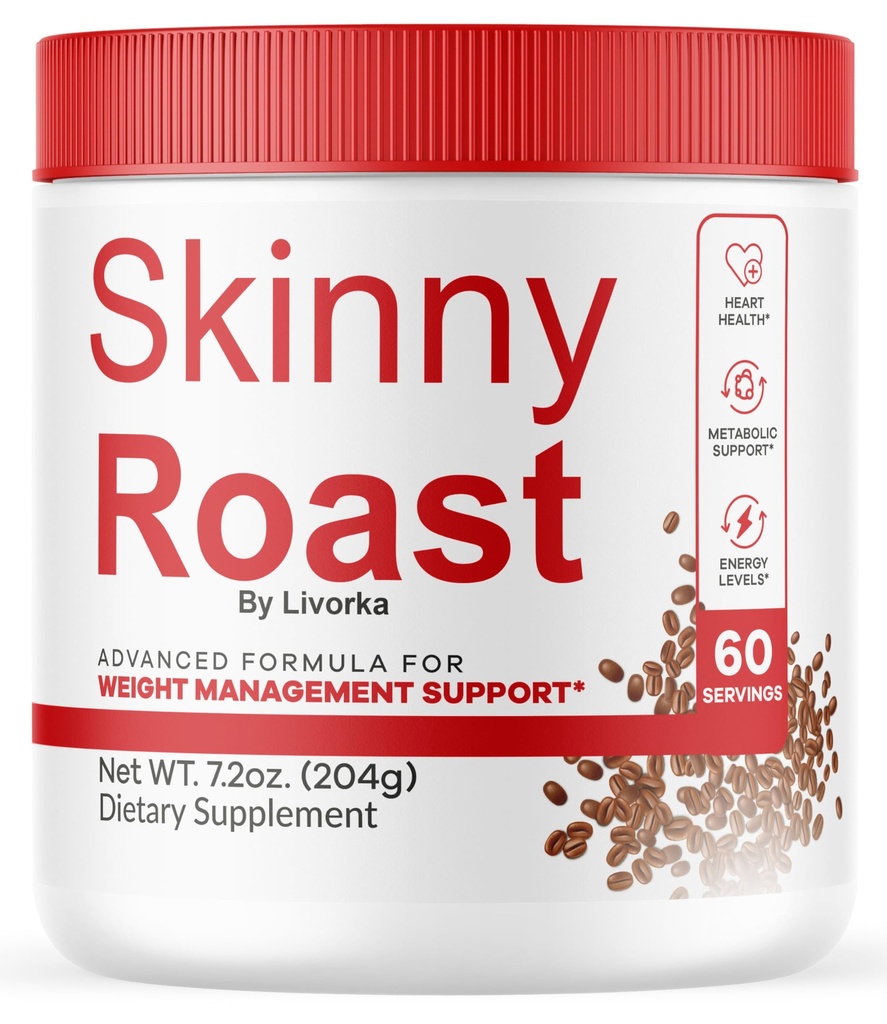 Skinny Roast - Skinny Roast Coffee Advanced Formula, Official SkinnyRoast Organic Powder, Support Healthy Lifestyle - Premium Natural Formula, 60 Servis selama 1 Bulan