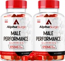 LIVORKA Alpha Surge for Men - Alpha Surge Gummies for Male, Alfa Surge Gummies 1050mg, Alpha Surge XL Gummie, Alfa Surge Gummies, Alpha Sugre Male, 120 Gummies selama 2 Bulan