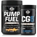 PMD Sports Ultra Pump Fuel Insanity - Pre Workout - Tropical Orange Mango (30 Servings) Olahraga CG5 Premium Creatine dan L- Glutamine Powder (60 Servings)