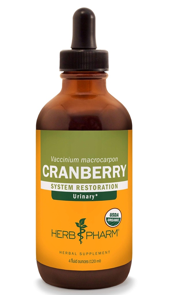 Herb Pharm Certified Organic Cranberry Liquid Extract for Urinary Trakte Support - 4 Ounce
