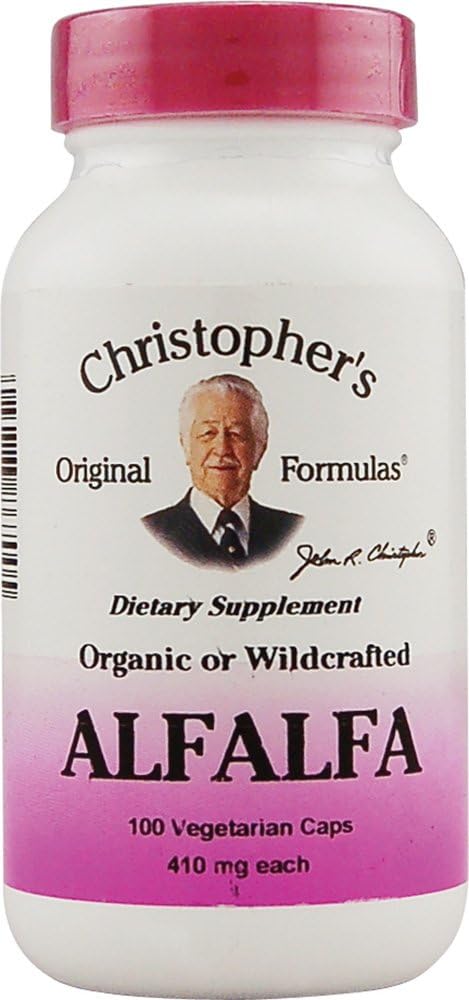 Christopher 's Alfalfa - 410 mg - 100 Vegetarian Capsules