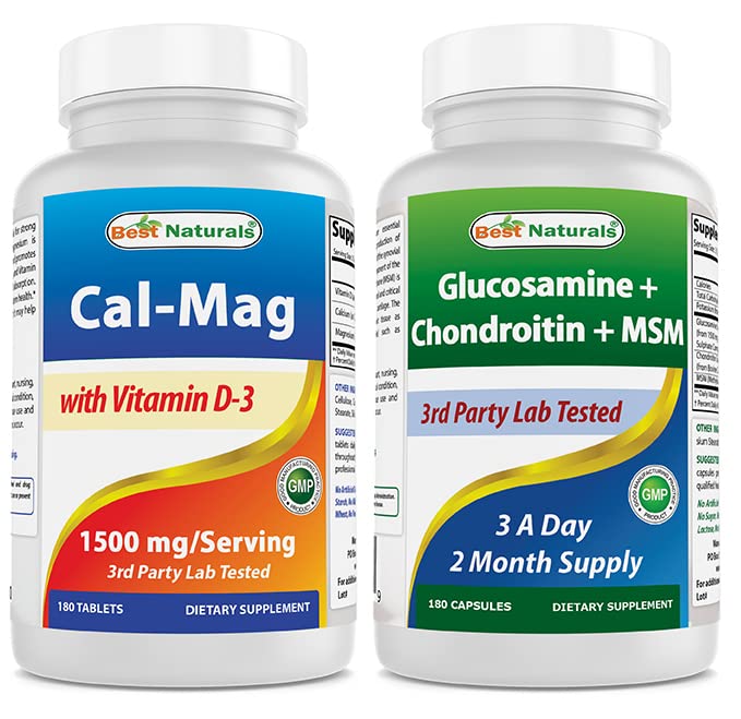 Calcium Magnesium terbaik dengan Vitamin D3 1500mg & Glucosamin Chondroitin dan MSM