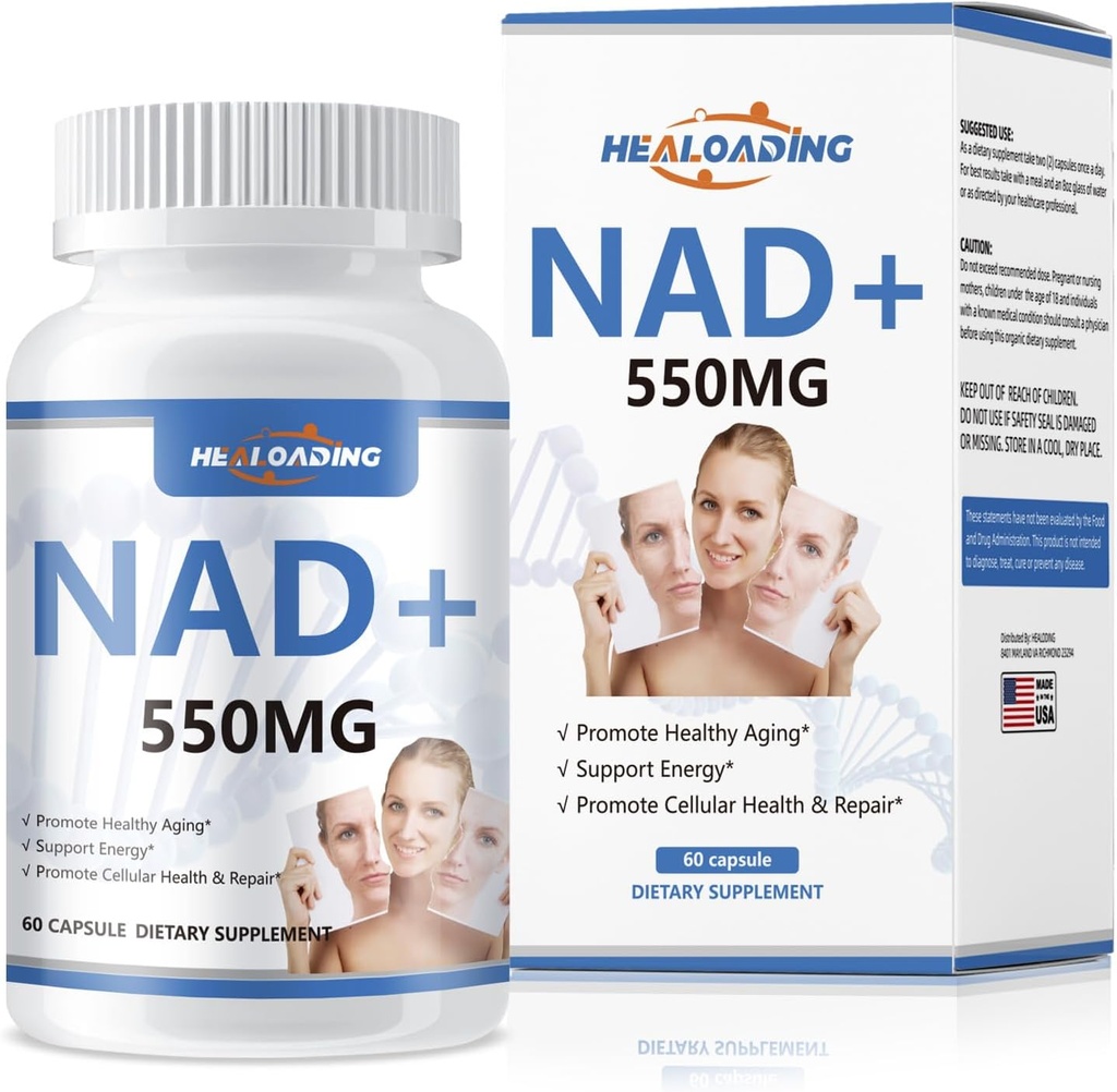 Tambahan NAD liposal untuk Perempuan: NAD + Tambahan dengan Resveratrol 550MG Dukungan Perbaikan Sel Dukungan Energi dan Penuaan Sehat