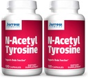 Jarrow Formulas N-Acetyl Tyrosine 350 mg - 120 Capsules, Paket 2 - Pendukung Fungsi Otak - Berisi Vitamin B6 untuk Amino Acid Metabolisme - 240 Total Servings