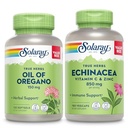 Oil SOLARAY dari Oregano Softgeel dan Echinacea, VIT C & Zinc Ammune Suplemen - Oregano Oil dan Echinacea Capsules w / Vitamin C 500mg Plus Bioflavonoid, Vegan, garansi 60-Hari, 120ct / 180ct