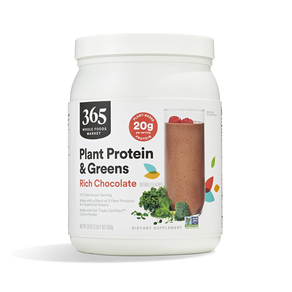 Whole Foods Market, Tanaman Protein & Hijau, Coklat Kaya, 18 oz