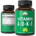 Peak Performance Vitamin D 5.000 iu + A + K + E All in 1 Easy to Swallow Vegan Capsule. ADK Vitamin Suplemen dengan E D3 K2.