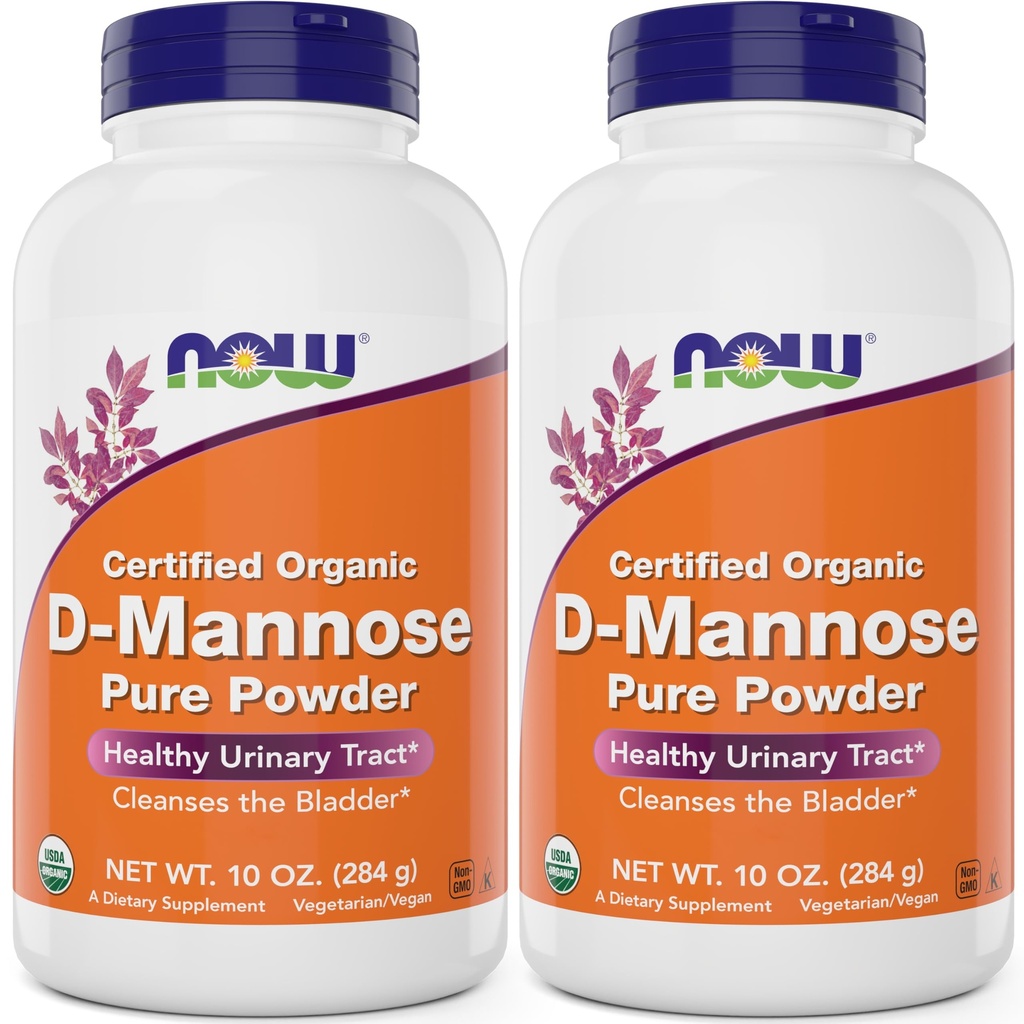 Sekarang Makanan Murni, D-Mannose Organik 10 ons Powder (Paket 2) - Bladder Cleanse dan Suplemen Kesehatan Tract Urinary - Non-GMO - Vegan Friend- 2000mg / 2 Grams per Serving