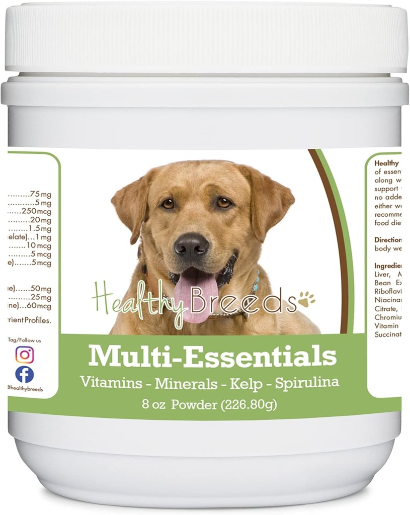 Sehat Breeds Labrador Retriever, Golden, Multi- Esensial Powder for Dogs - an Ideal Suplemen Vitamin, Mineral & Antioksidan untuk Dog Anda - 8 oz