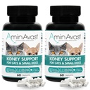 Tambahan Dukungan AminAvar Kidney untuk Kucing dan Anjing Kecil, 300mg 2-Pack - Promotes Fungsi Natural Ginney - Aids dalam Kesehatan dan Vitalitas Aging Kidneys - Easly Administished - 60 Sprinkle Capsules