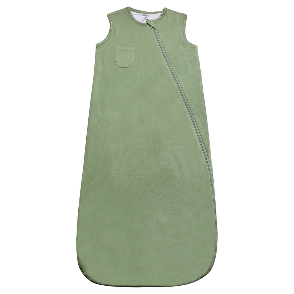 Sleep Sack Super Soft Rayon Made from Bamboo Sleeping Bag (0.5 TOG) for Baby and Toddlers Warmer Summer / Spring Nights - Washable Fabric Green M (18- 36 bulan)