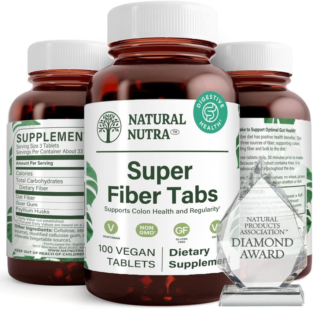 Suplemen Nutra Super Fiber Natural, Promotes Digetical Digetical and Cardiovaskular Health Manage, Boost Heart Health, Non GMO, Gluten Free, Vegan, 100 Vegan