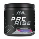 Amazing Muscle Pre Rise 124; Pre-Workout Powder Suplement with Caffeine & Beta- Alanine for Men & Women 124; 25 Servings (25 Pelayan, Blueberry Pomegranate Blast)