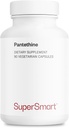 Supersmart - Pantesin Pantethy 600 mg per hari (Panthenic Acid) - Aktif Vitamin B5 Suplemen 124; Non-GMO & Gluten Bebas - 90 Vegetarian Capsules