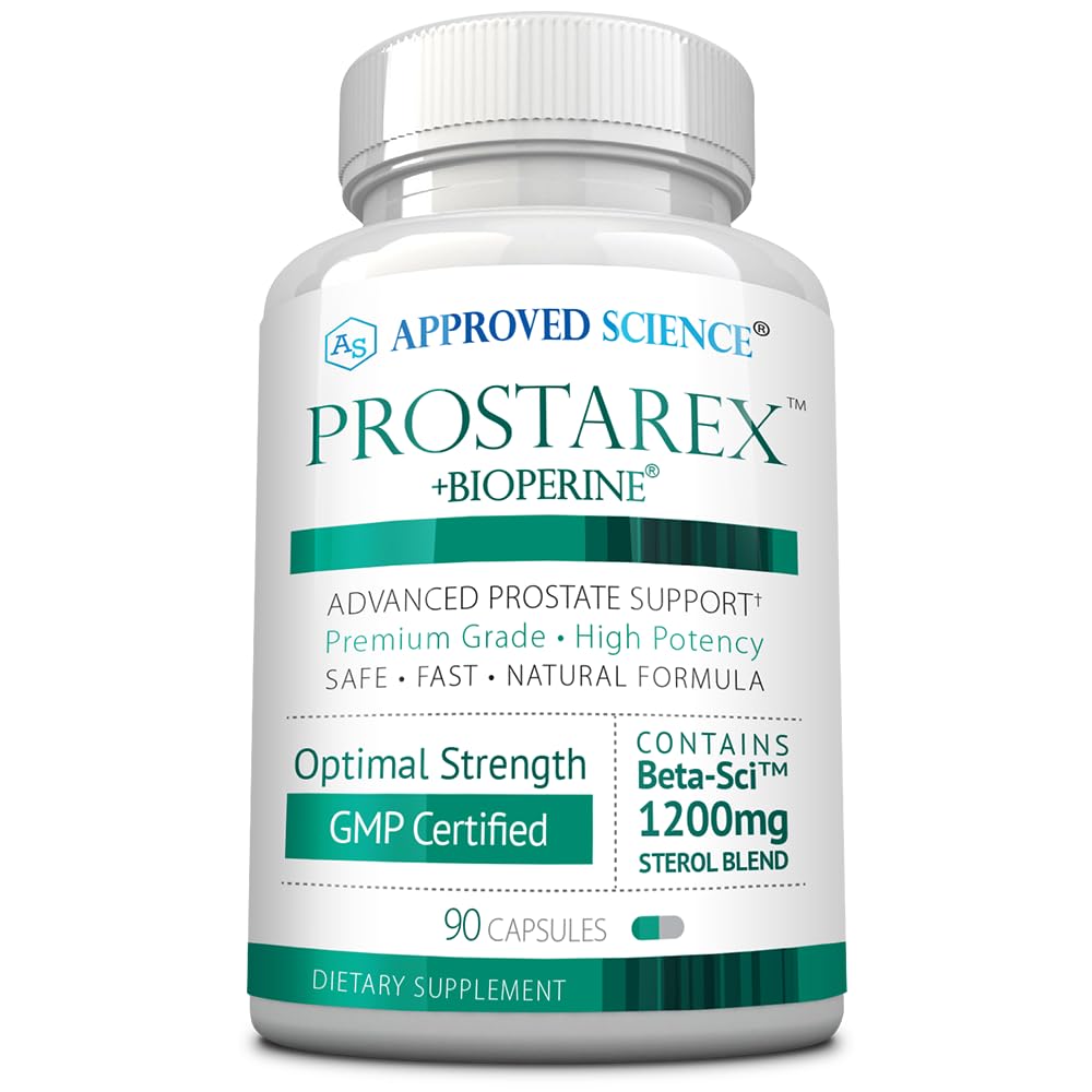 Approved Science Prostarex - Prostate Suplement - Saw Palmetto, 1200mg Beta- Sitosterol, Bioperine 90 Capsules - 1 Pasokan Bulan