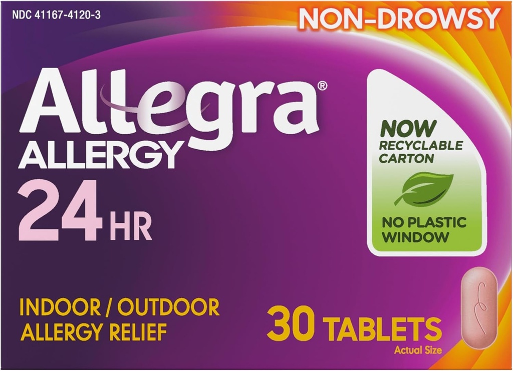 Allegra Dewasa 24HR Anti-Drowsy, 30 tablet, Allegra Dewasa Relief Symptom, 180 mg