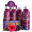 BrainJuice Brain and Ammuniune Shot, Gluten Free Suplement Shots for Energy, Focus, Imuniance with Vitamin D, C B, Alpha GPC & Organic Ginger Root, Huckleberry Hibiscus, 2.5 lf oz, 12 Pack