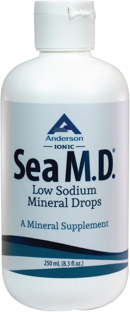 Anderson Sea M.D. terkonsentrasi Trace Mineral Drops, Ionic Electrolite Magnesium Suplemen, Aids in Muscle Cramps, Pound Magnesium dan Traid Mineral, Mudah untuk Ambil, 8.3 flflo Oz, 120 Servings